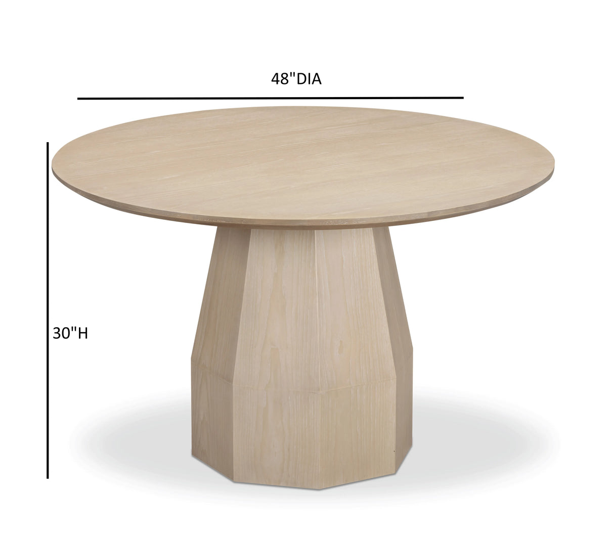 Brocha 48'' Ash Wood Round Dining Table by TOV Furniture at Eve Furniture
