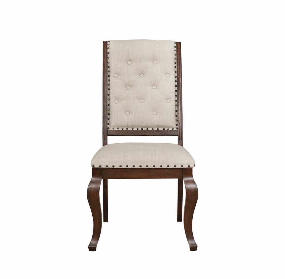 Brockway Cove Cream/Antique Java Tufted Dining Chairs, Set of 2 by Coaster at Eve Furniture