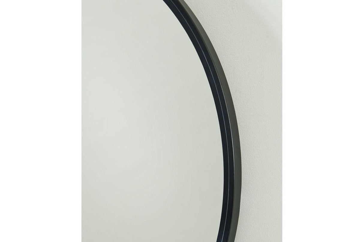 Brocky Black Accent Mirror by Ashley at Eve Furniture