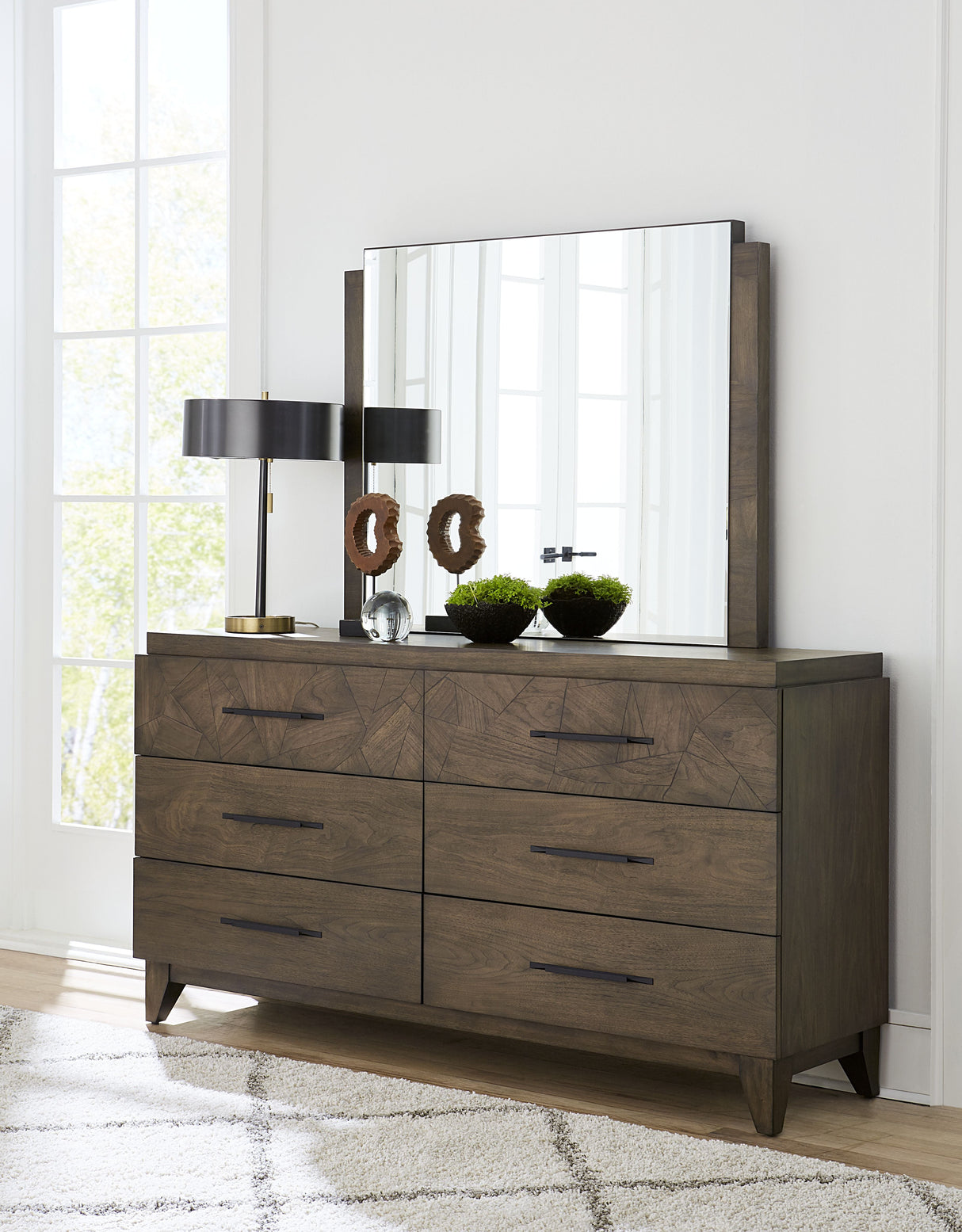 Broderick Six-Drawer Dresser in Wild Oats Brown by Modus Furniture at Eve Furniture