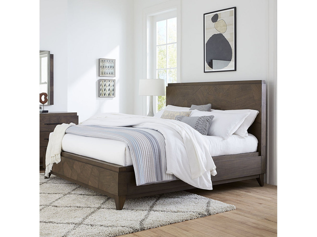 Broderick Wood Full Panel Bed in Wild Oats Brown by Modus Furniture at Eve Furniture