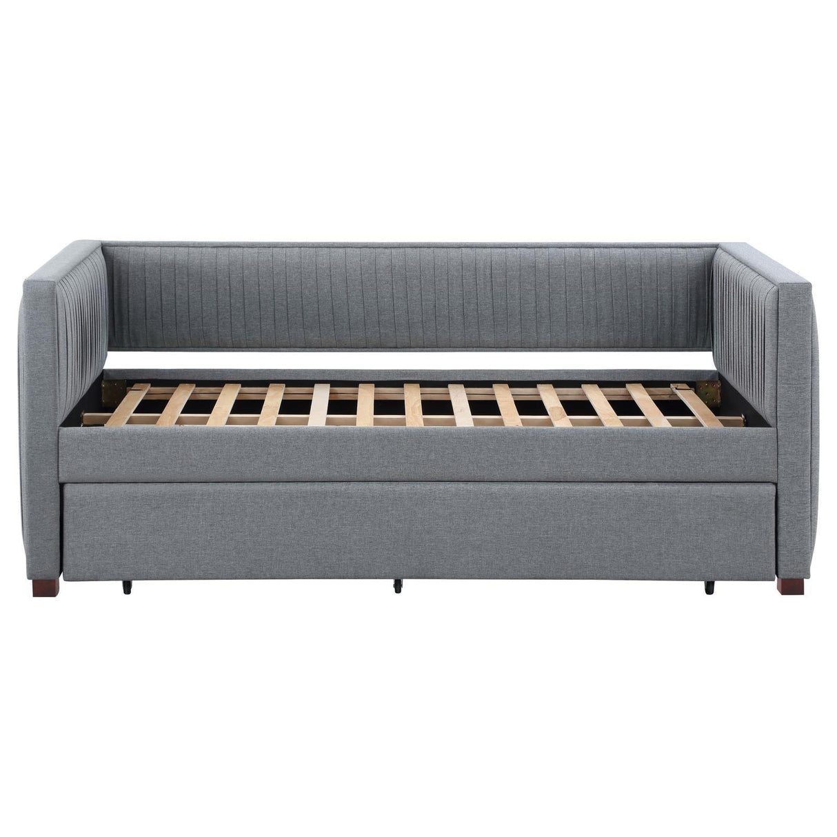 Brodie Gray Upholstered Twin Daybed with Trundle by Coaster at Eve Furniture
