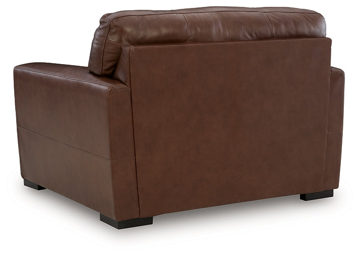 Brogliano Canyon Leather Chair and a Half by Ashley at Eve Furniture