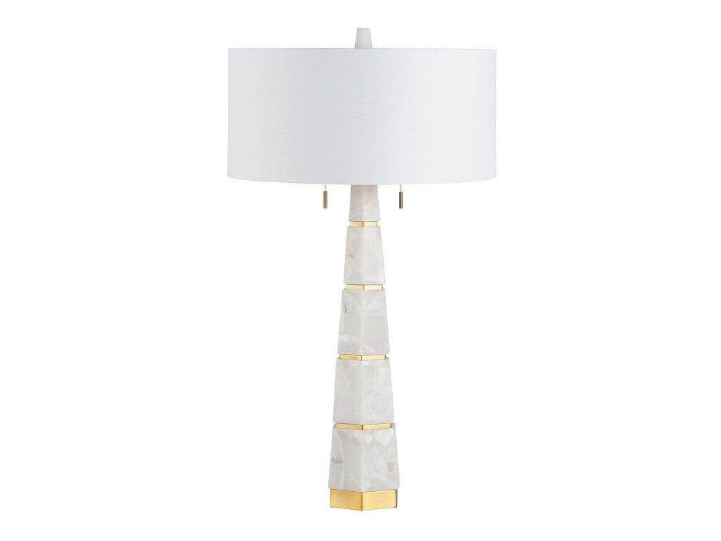 Bronte White/Gold Buffet Lamp by Crestview at Eve Furniture