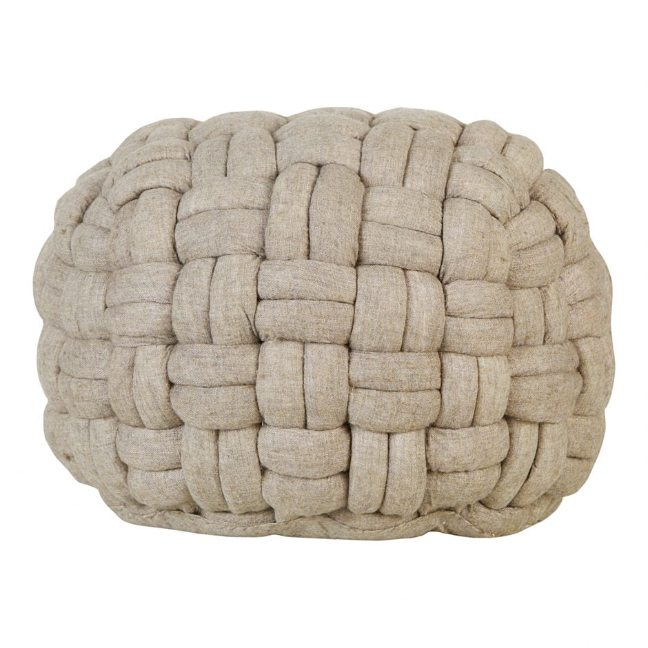 Bronya Pouf Cappuccino by Moe's Home at Eve Furniture