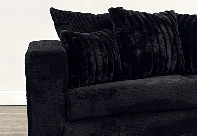 Brook Black Double Chaise Sectional by Happy Homes at Eve Furniture