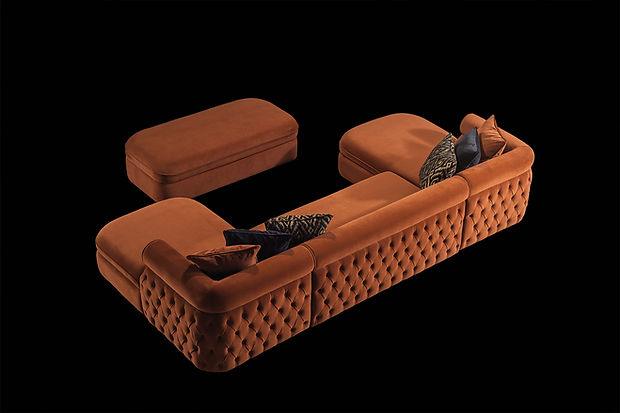 Brooklyn Orange Sectional by New Era Innovations at Eve Furniture