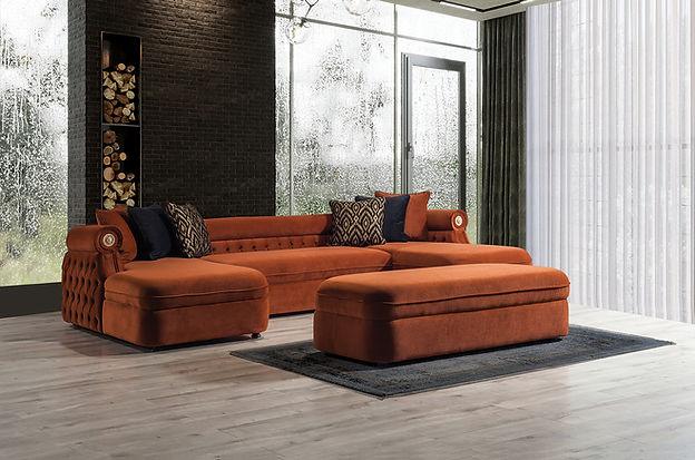 Brooklyn Orange Sectional by New Era Innovations at Eve Furniture