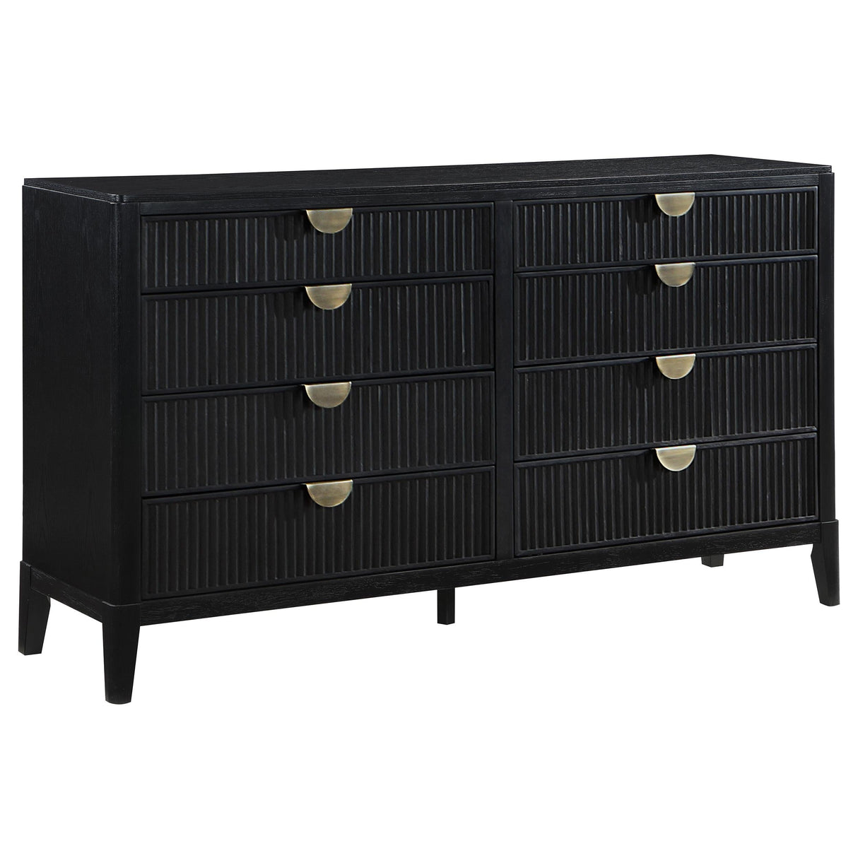 Brookmead Black 4-Piece Upholstered Eastern King Bedroom Set by Coaster at Eve Furniture