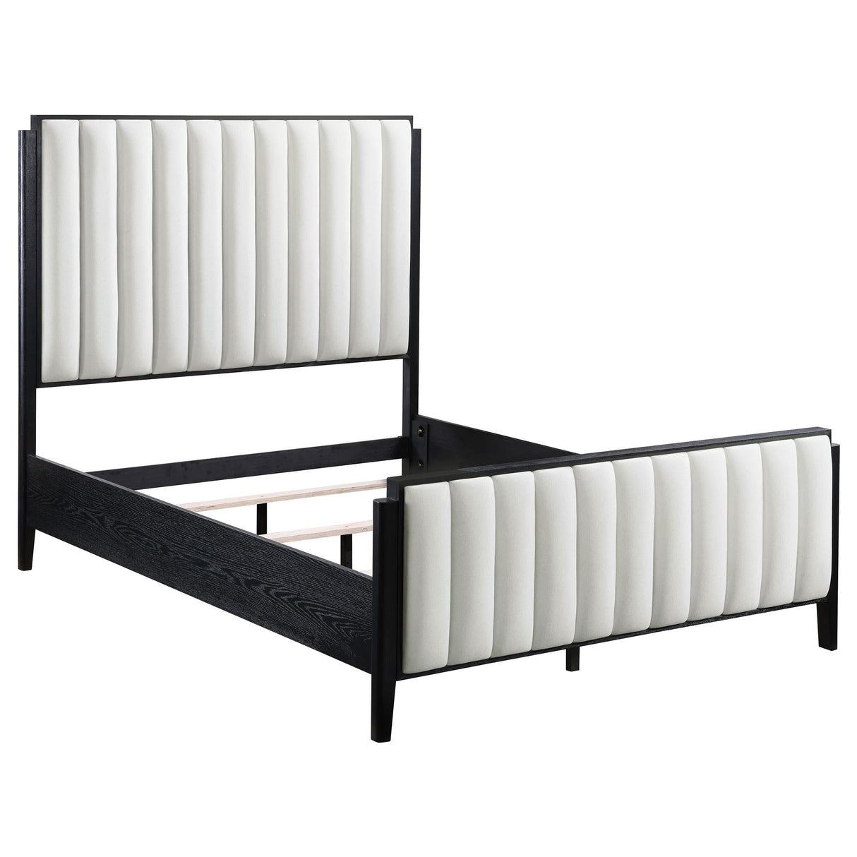 Brookmead Black 4-Piece Upholstered Eastern King Bedroom Set by Coaster at Eve Furniture