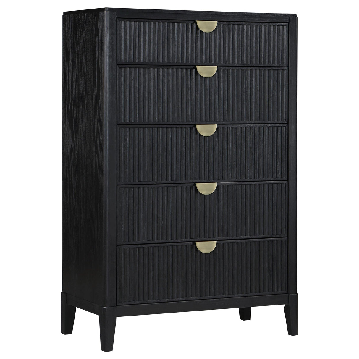 Brookmead Black 5-Piece Upholstered Eastern King Bedroom Set by Coaster at Eve Furniture