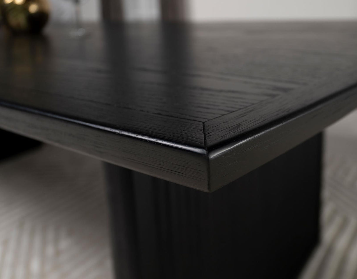 Brookmead Black Rectangular Dining Table with 18" Removable Extension Leaf by Coaster at Eve Furniture