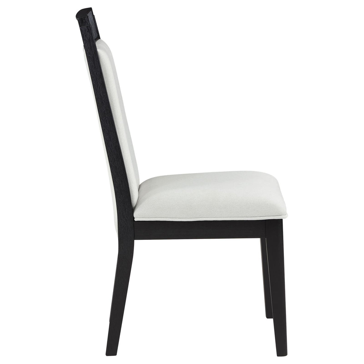 Brookmead Upholstered Dining Side Chair Ivory and Black (Set of 2) by Coaster at Eve Furniture