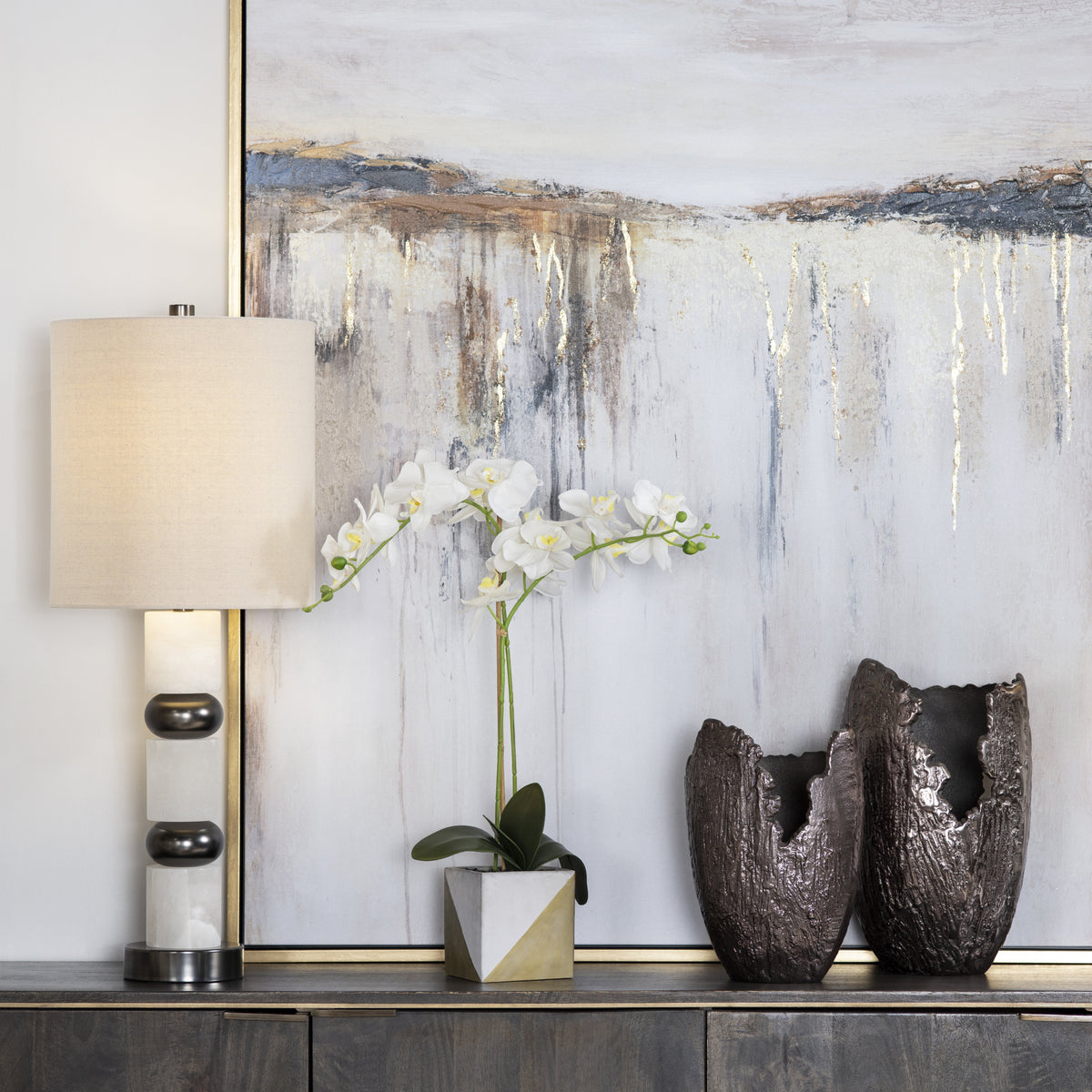 Brooks Gold/Brown Canvas by Crestview at Eve Furniture