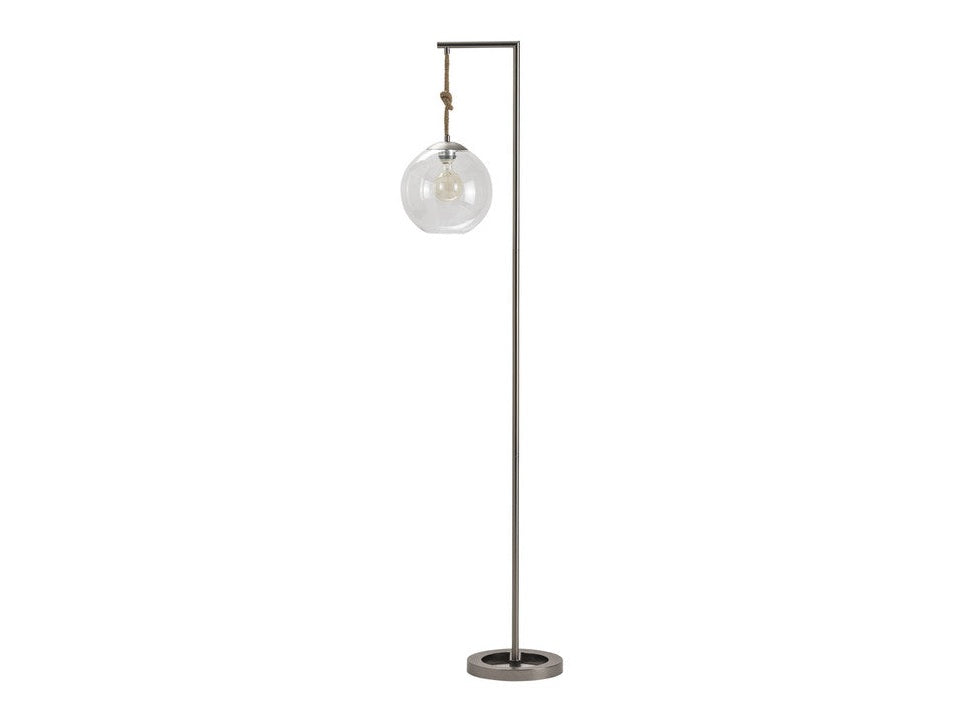 Brooks Grey/Transparent Floor Lamp by Crestview at Eve Furniture