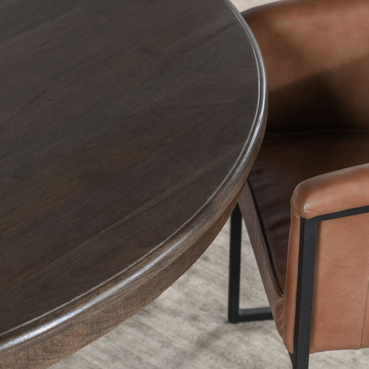 Brookside Cocoa Brown Round Dining Table by Classic Home at Eve Furniture