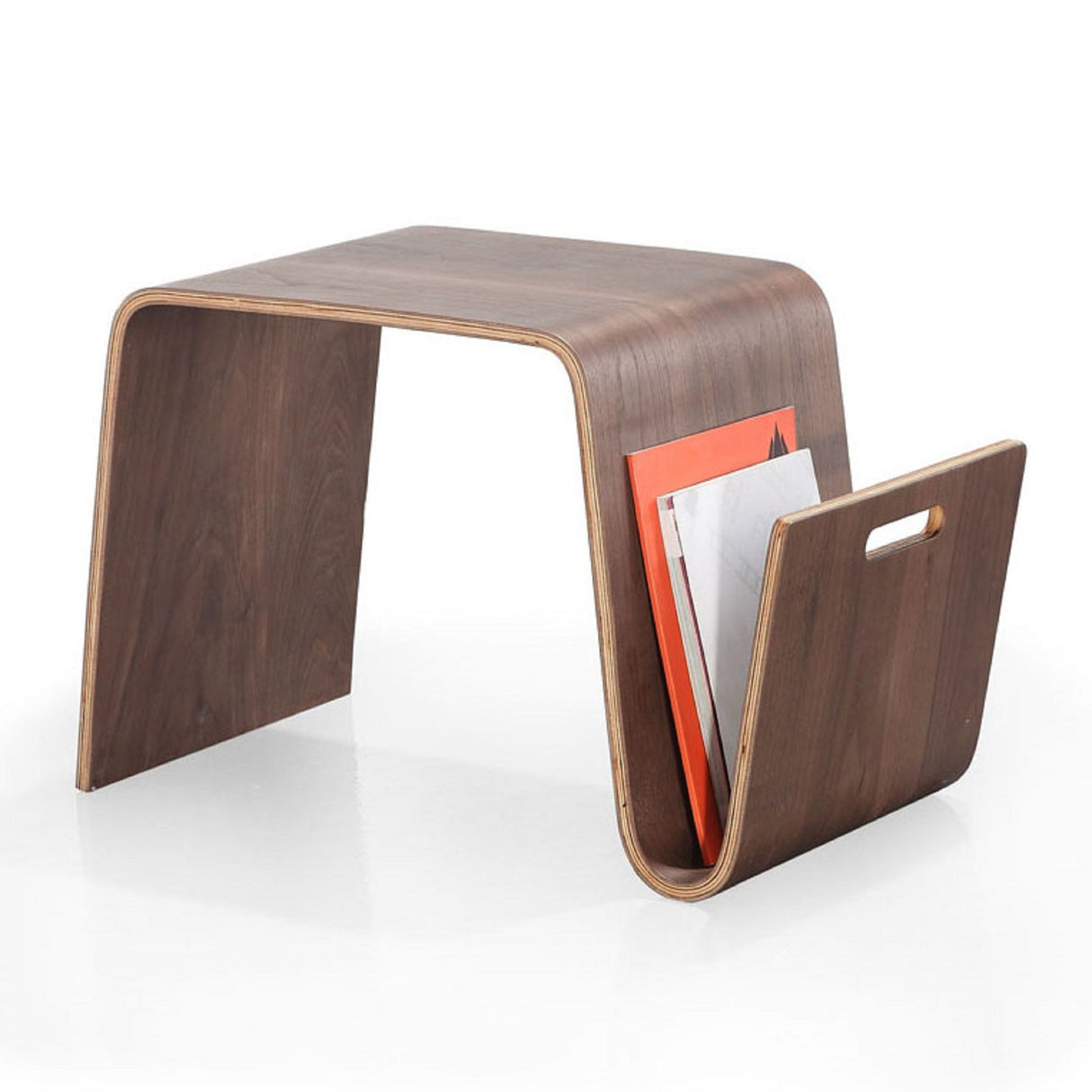 Brookside End Table in Walnut by Manhattan Comfort at Eve Furniture