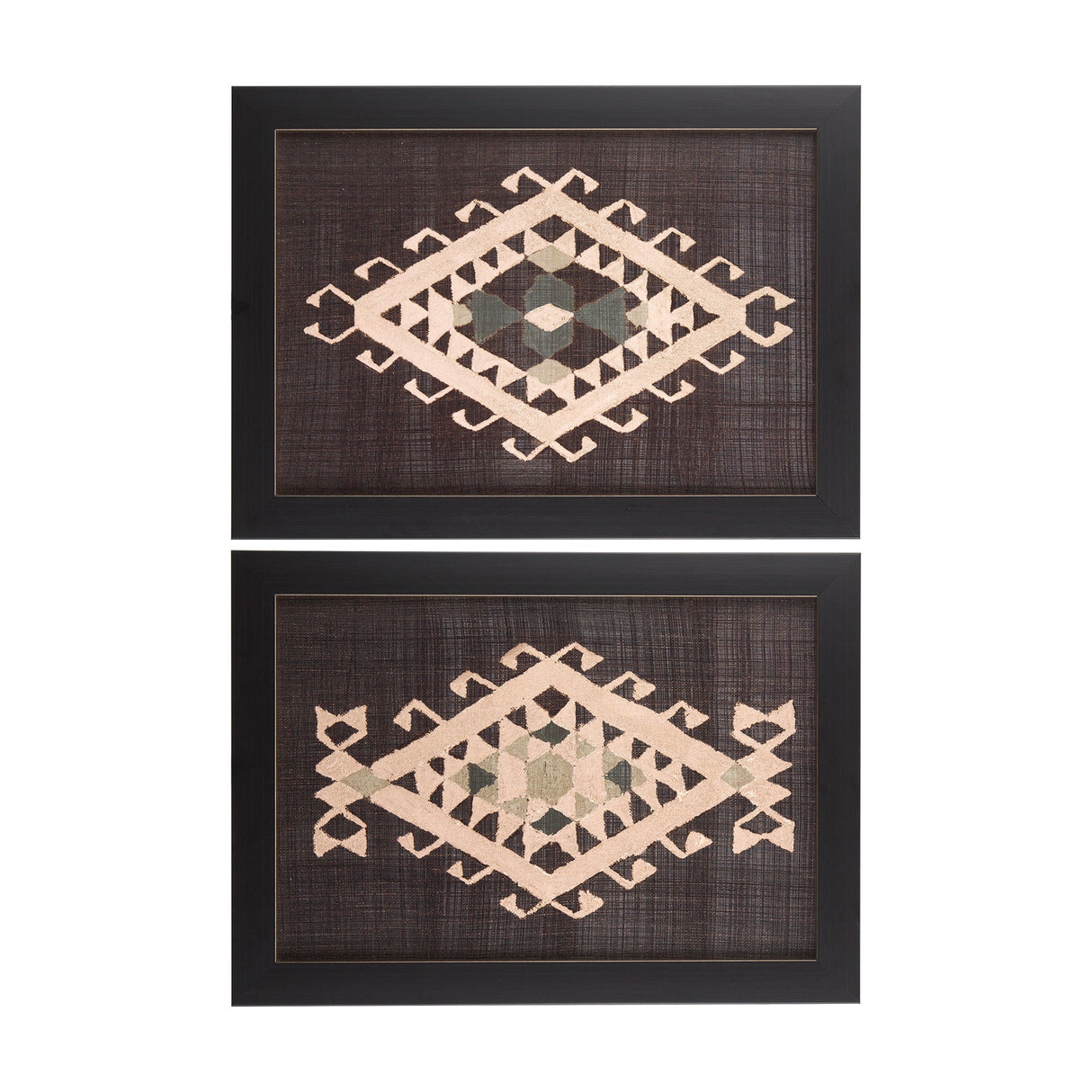 Brown Tapestry V by Mercana Studio a Hand Embellished Textured Framed Art Print by Mercana at Eve Furniture