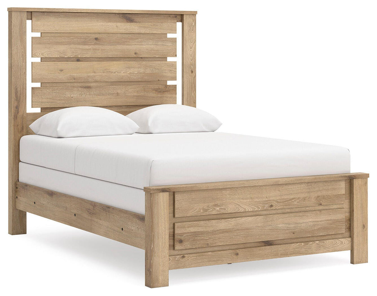 Brozmont Tan Full Panel Bedroom Set by Ashley at Eve Furniture