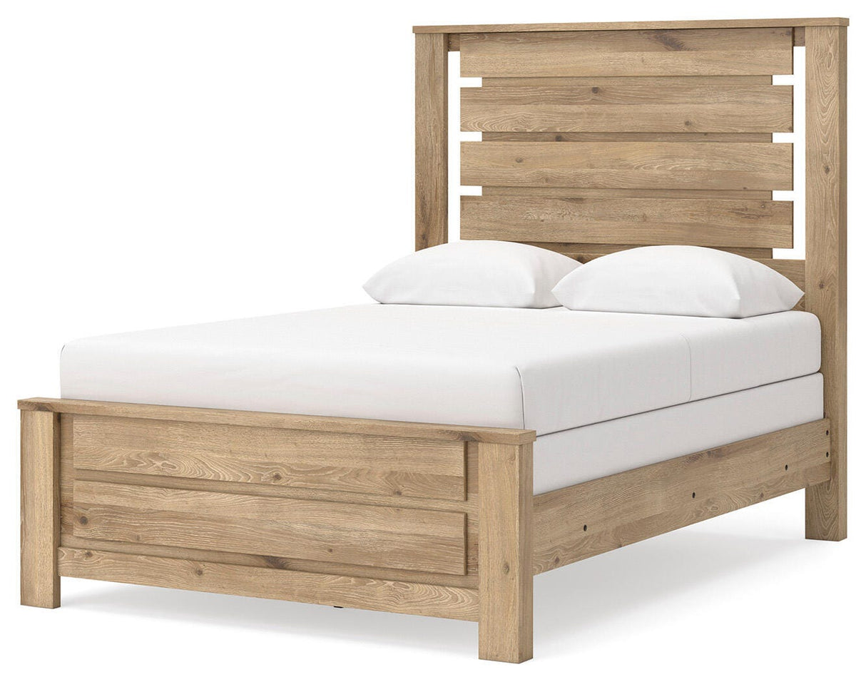 Brozmont Tan Full Panel Bedroom Set by Ashley at Eve Furniture