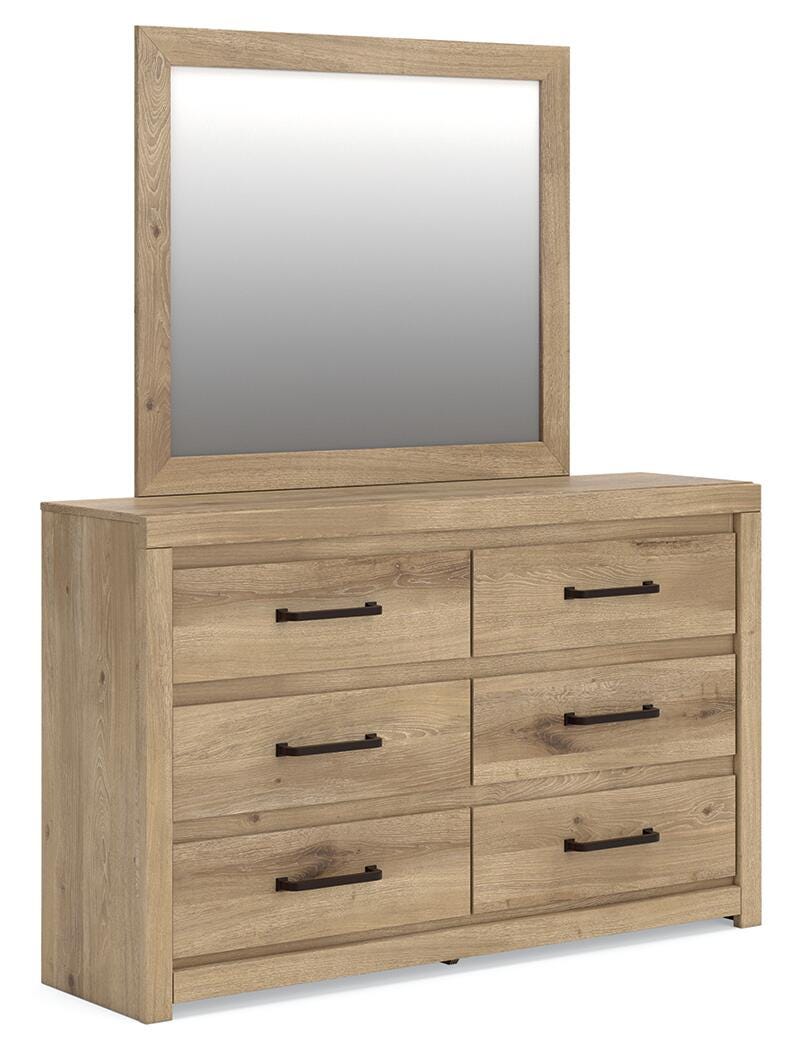Brozmont Tan Full Panel Platform Bedroom Set by Ashley at Eve Furniture