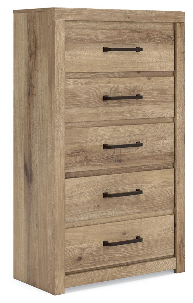 Brozmont Tan Full Panel Platform Bedroom Set by Ashley at Eve Furniture