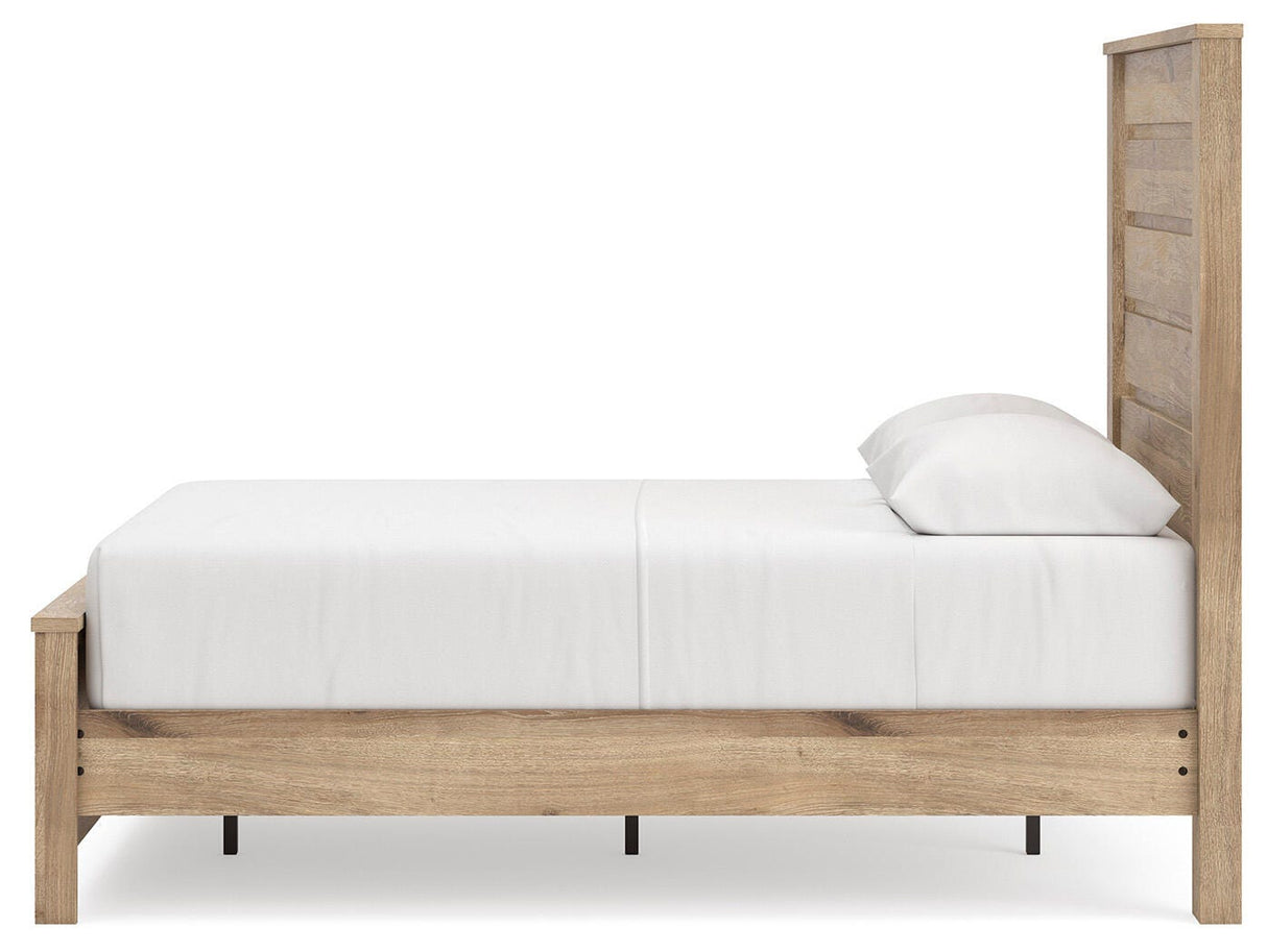 Brozmont Tan Full Platform Bed by Ashley at Eve Furniture