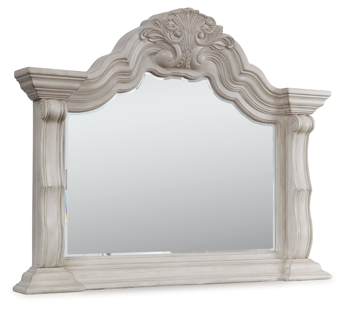 Bruchandi Antique White Bedroom Mirror by Ashley at Eve Furniture