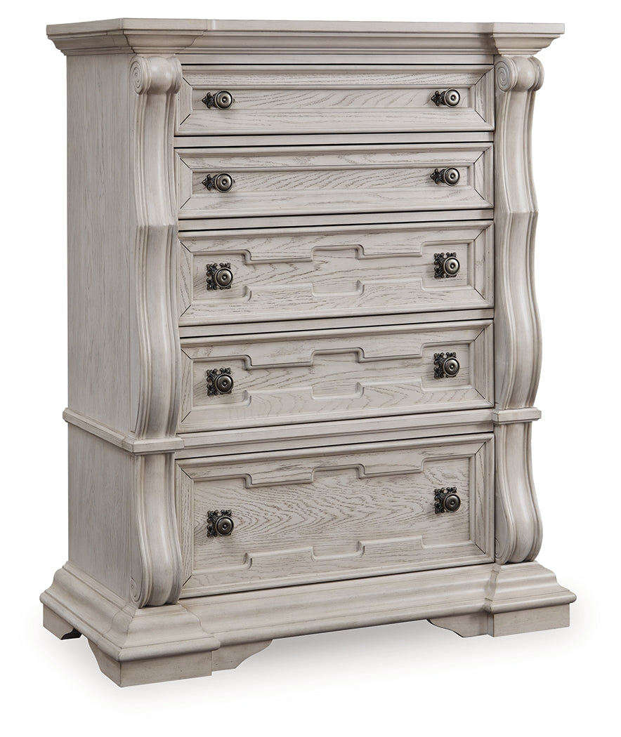 Bruchandi Antique White Chest of Drawers by Ashley at Eve Furniture