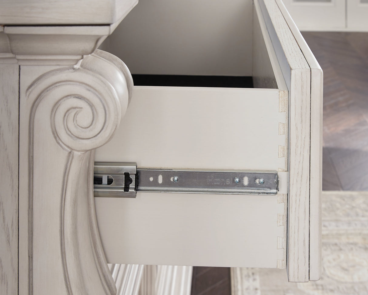 Bruchandi Antique White Dresser and Mirror by Ashley at Eve Furniture