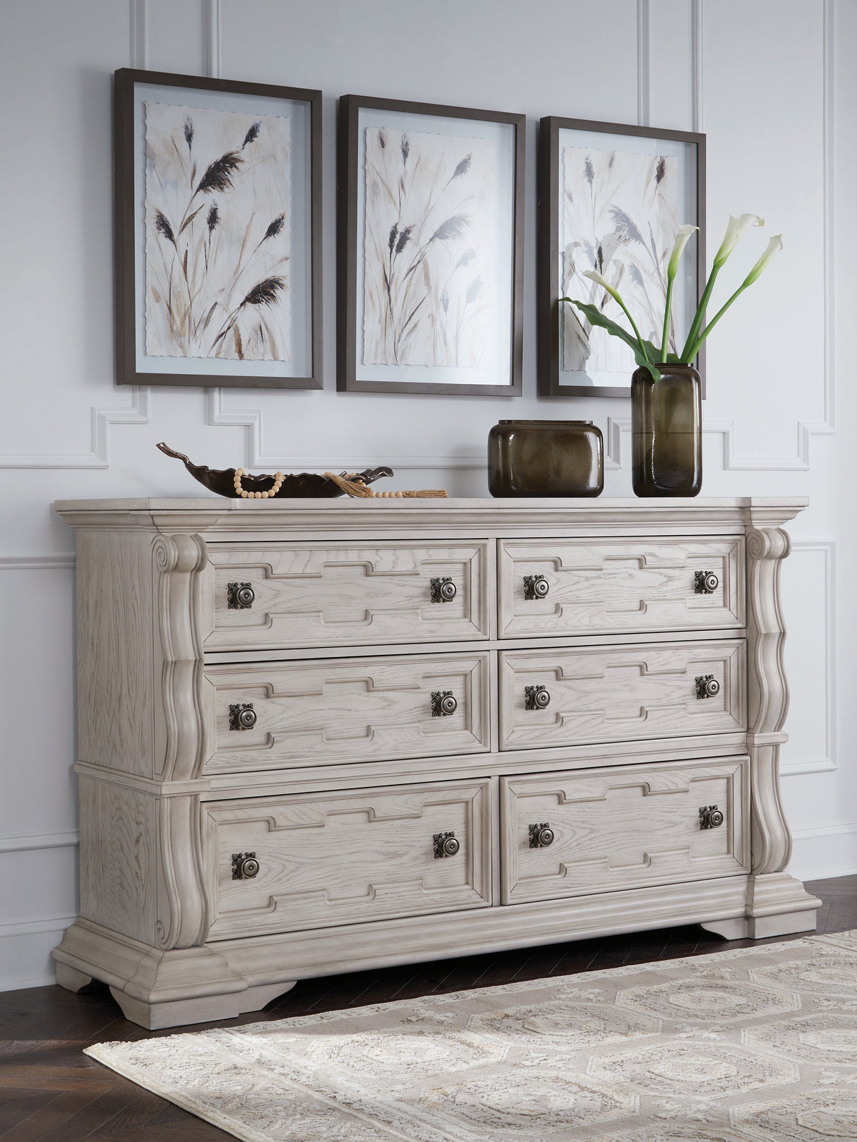 Bruchandi Antique White Dresser by Ashley at Eve Furniture