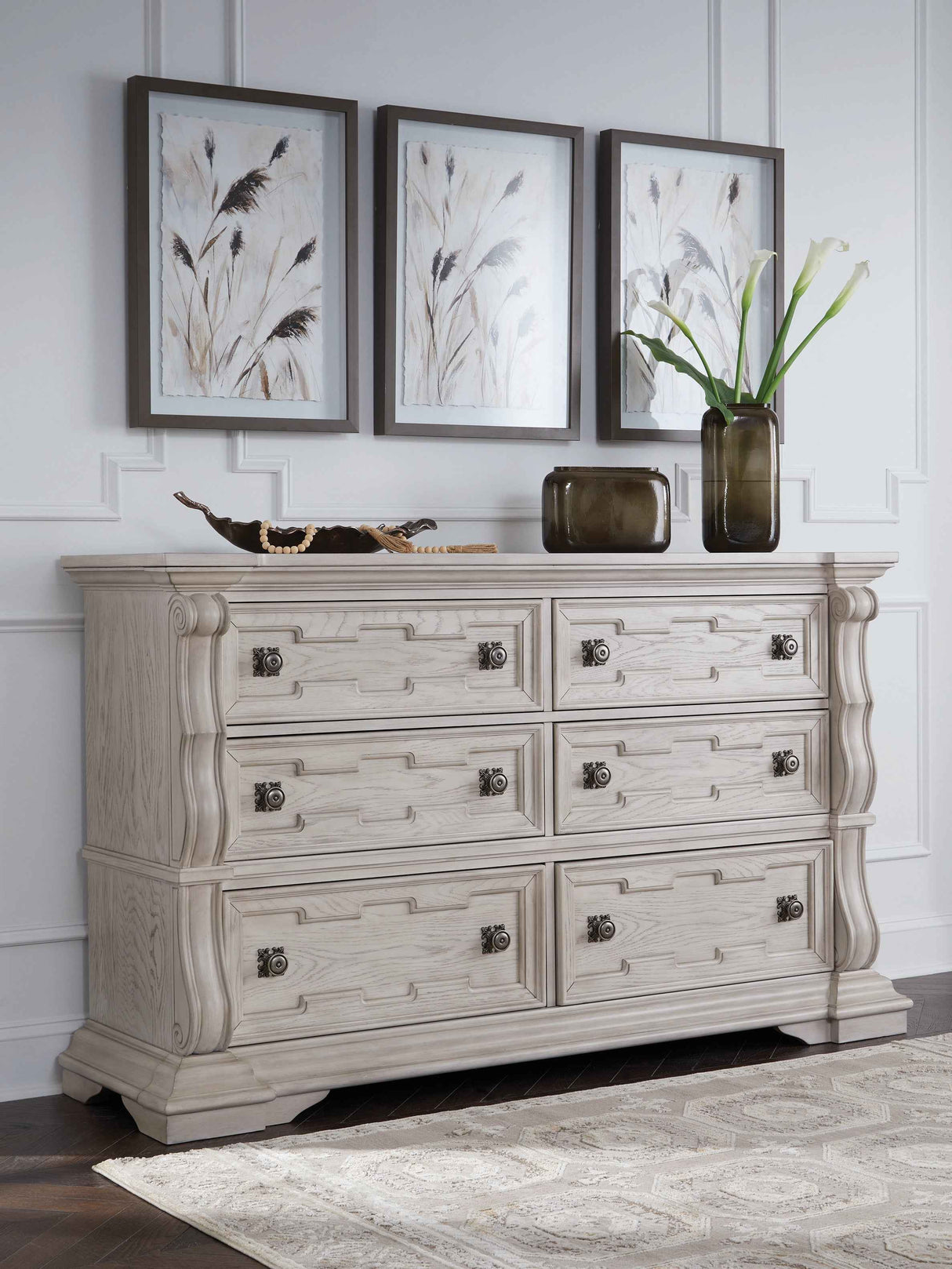 Bruchandi Antique White Dresser by Ashley at Eve Furniture