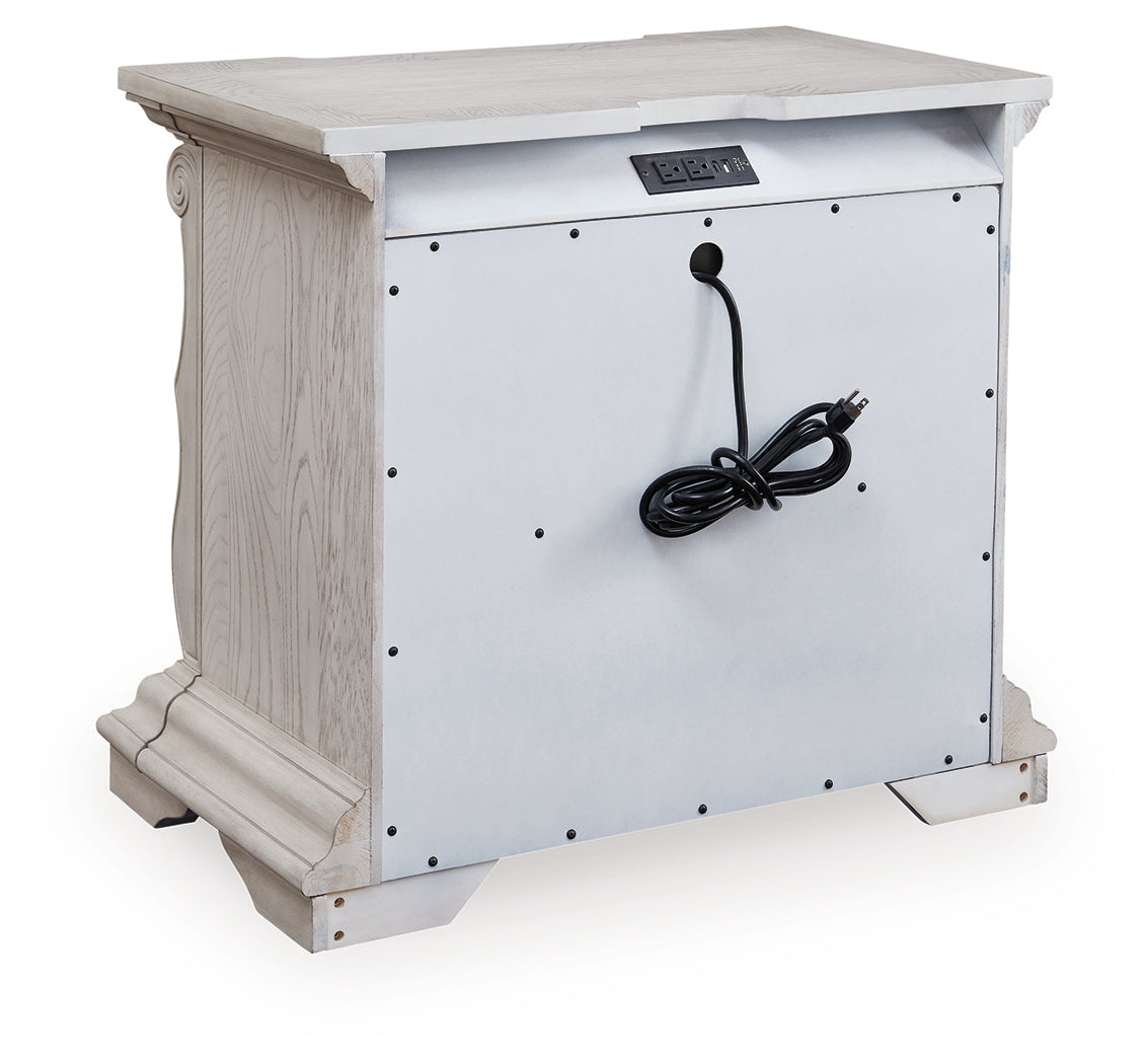 Bruchandi Antique White Nightstand by Ashley at Eve Furniture