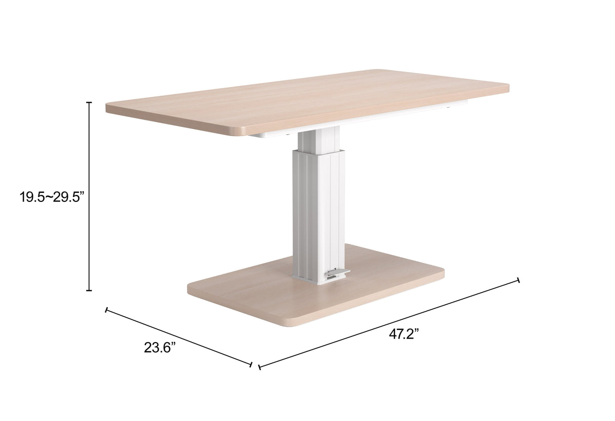 Brule Natural Adjustable Dining Table by Zuomod at Eve Furniture