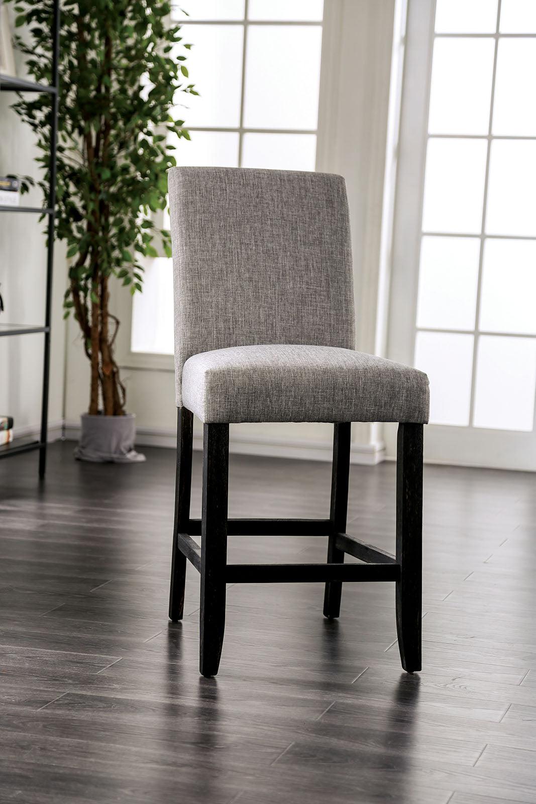 Brule Light Gray Counter Ht. Side Chair (2/Ctn) by Furniture of America at Eve Furniture