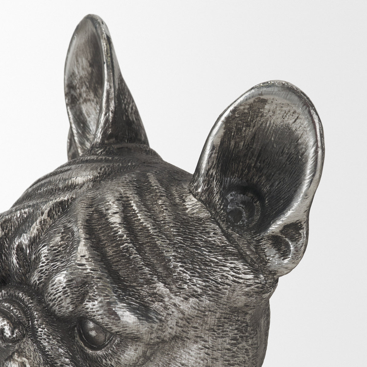 Bruno (Set of 2) 5L x 5W Silver American Bulldog Bookends by Mercana at Eve Furniture