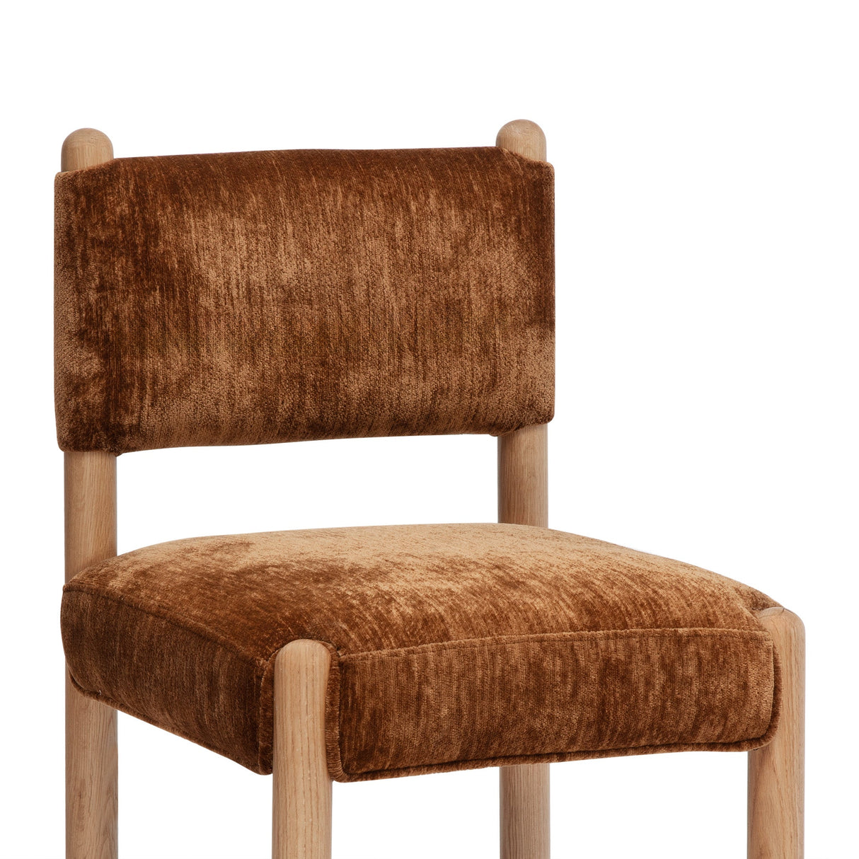 Bruno Thick Performance Chenille Straight Back Dining Chair