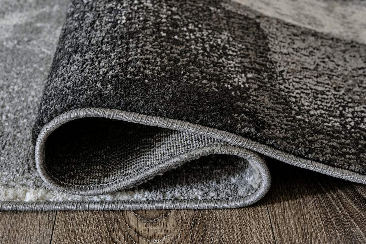 Brycebourne Black/Cream/Gray Medium Rug by Ashley at Eve Furniture