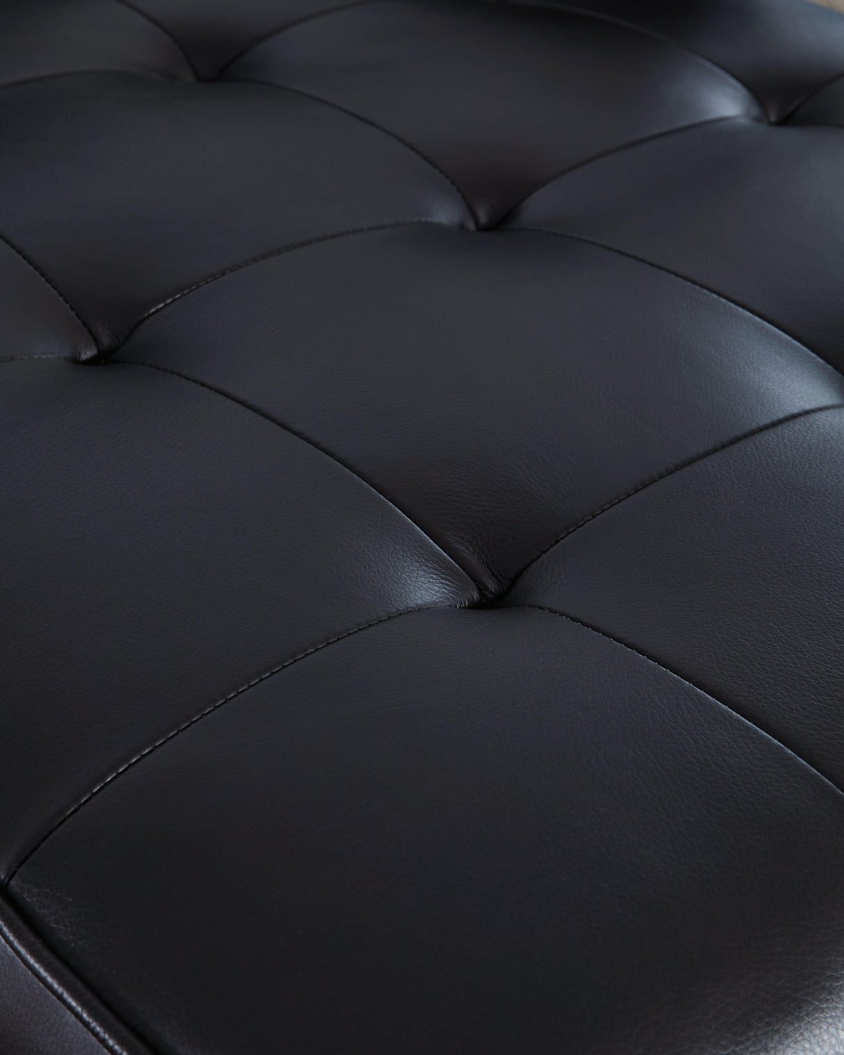 Bryceview Onyx Leather Loveseat by Ashley at Eve Furniture