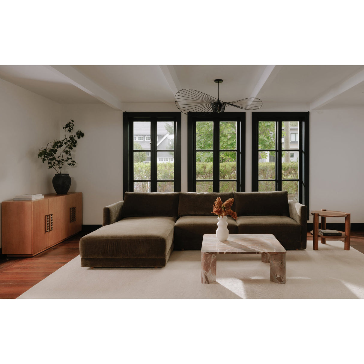Bryn Cedar Green Right Sectional by Moe's Home at Eve Furniture