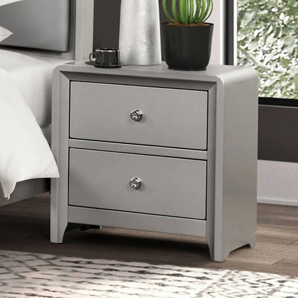 Bryne Champagne 5-Piece Queen Bedroom Set by Furniture of America at Eve Furniture