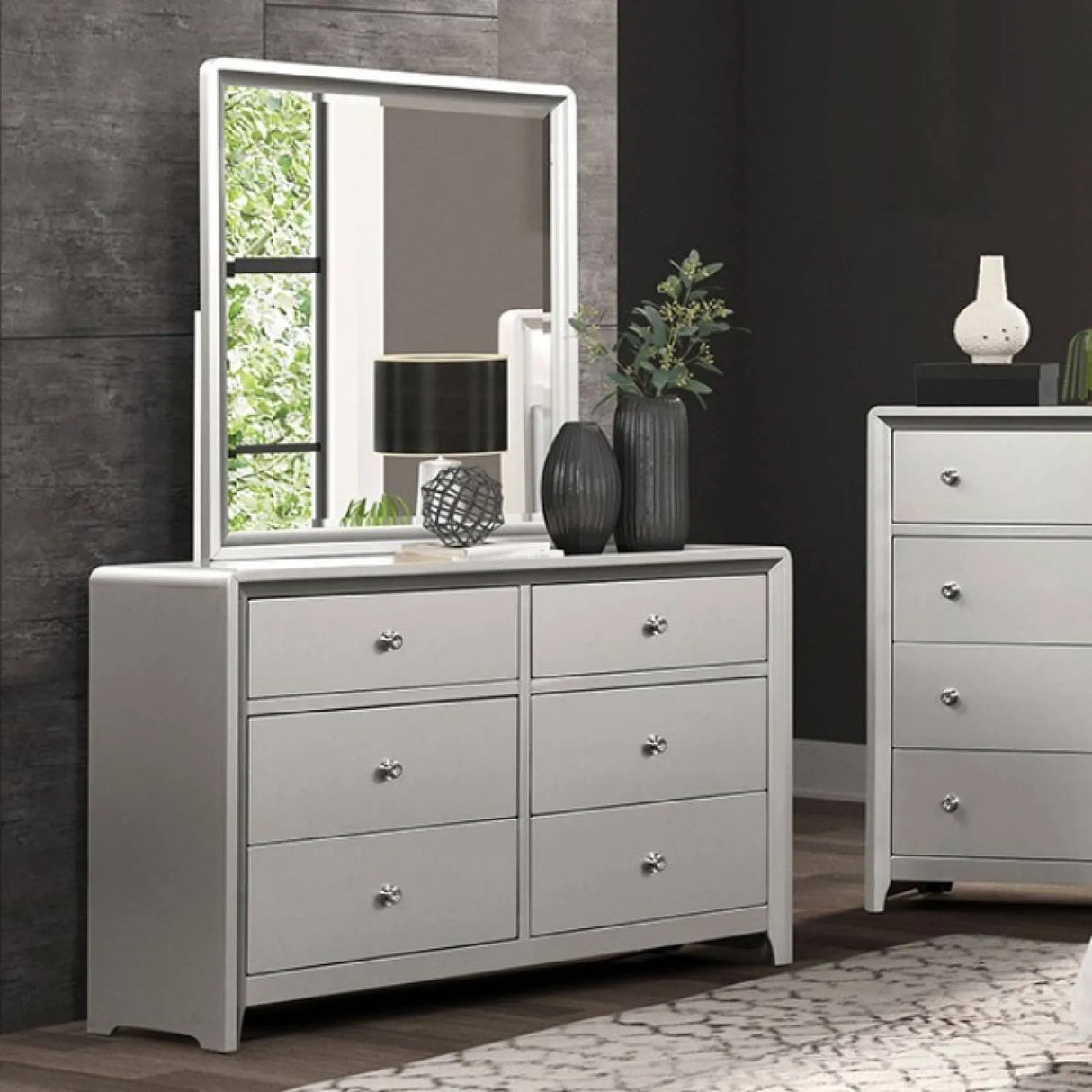 Bryne Champagne 5-Piece Queen Bedroom Set by Furniture of America at Eve Furniture