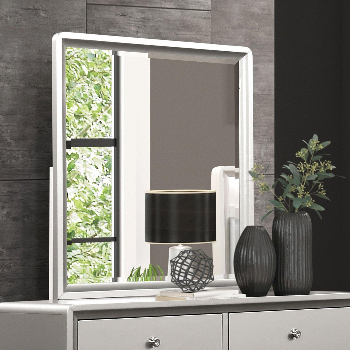 Bryne Champagne Mirror by Furniture of America at Eve Furniture