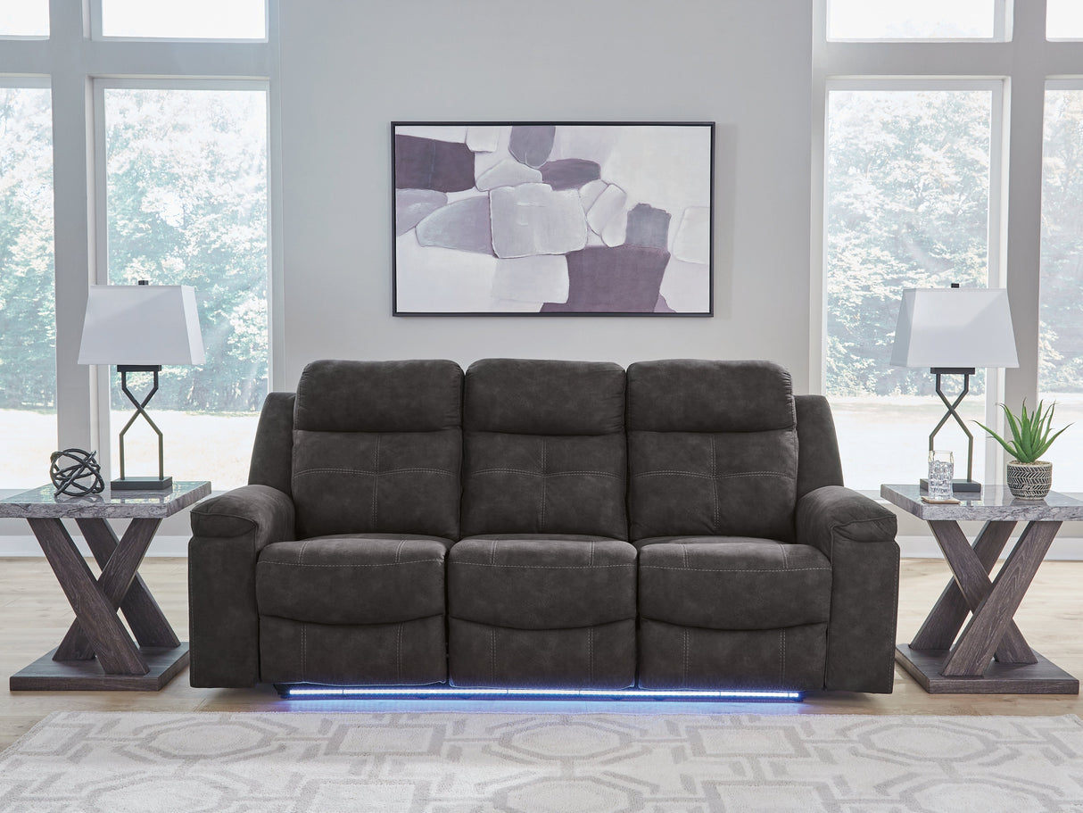 Brysonview Charcoal Reclining Sofa by Ashley at Eve Furniture