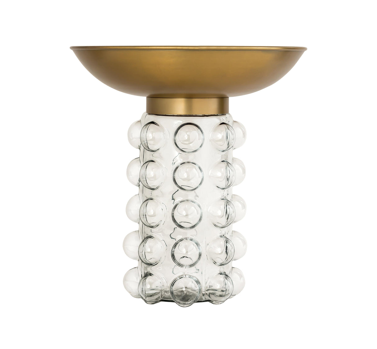 Bubble Glass and Brass Side Table by TOV Furniture at Eve Furniture