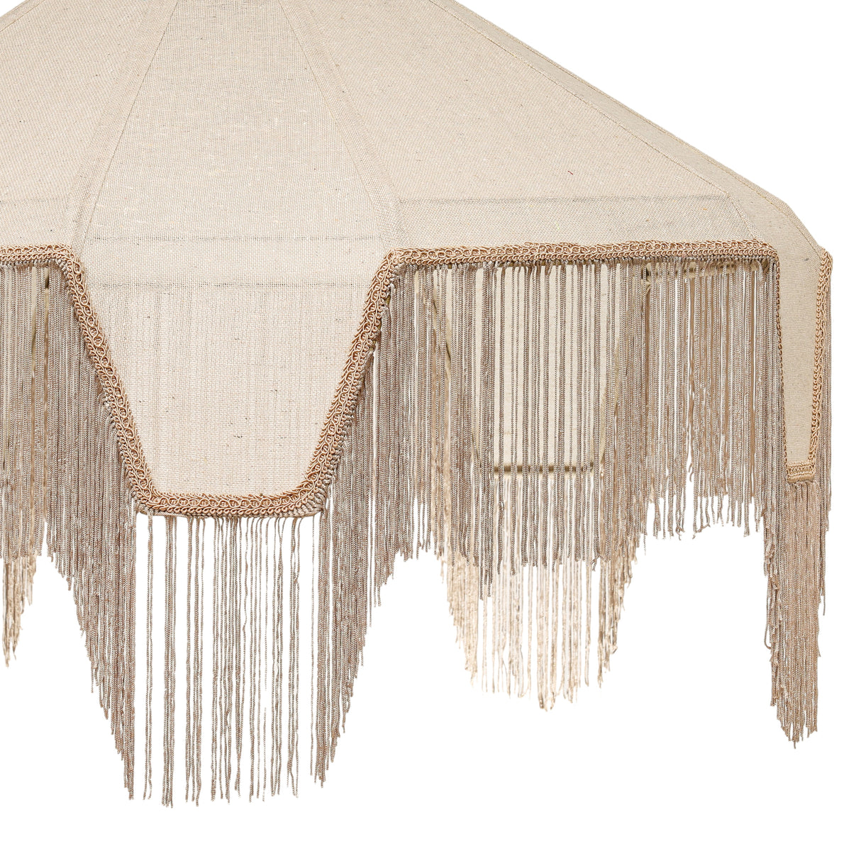 Buchanan Fabric Fringed Angled Pendant Light by TOV Furniture at Eve Furniture