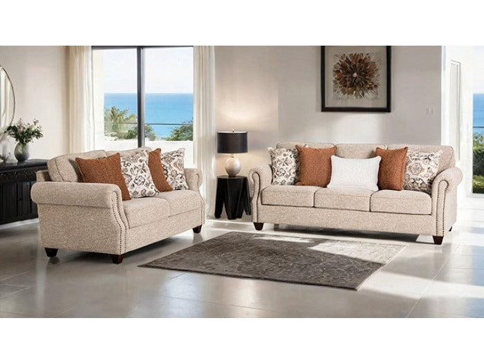 Buckhurst Taupe Upholstery Living Room Set by Furniture of America at Eve Furniture