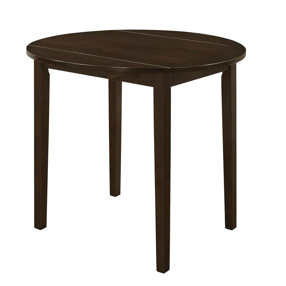 Bucknell Cappuccino/Tan 3-Piece Dining Set with Drop Leaf by Coaster at Eve Furniture