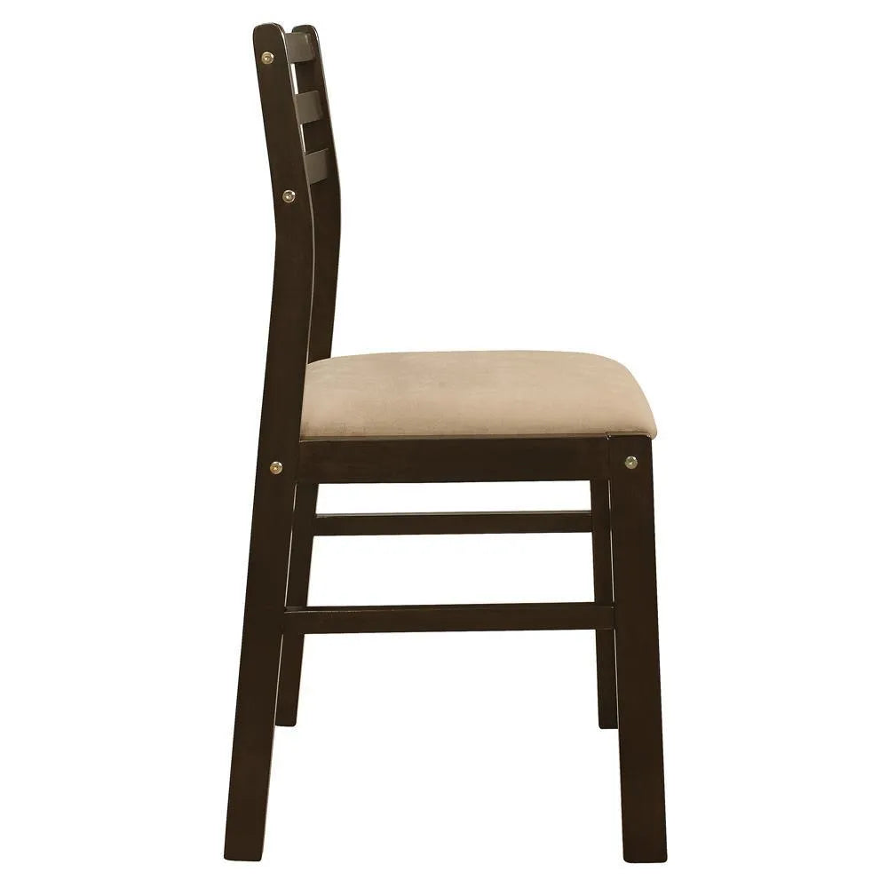 Bucknell Cappuccino/Tan 3-Piece Dining Set with Drop Leaf by Coaster at Eve Furniture