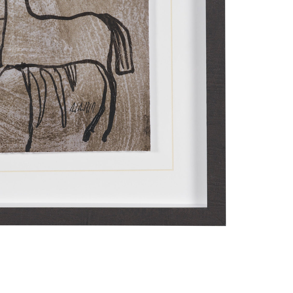 Buckskin by Mercana Studio Hand-Embellished Textured Framed Artwork Matted Under Glass by Mercana at Eve Furniture